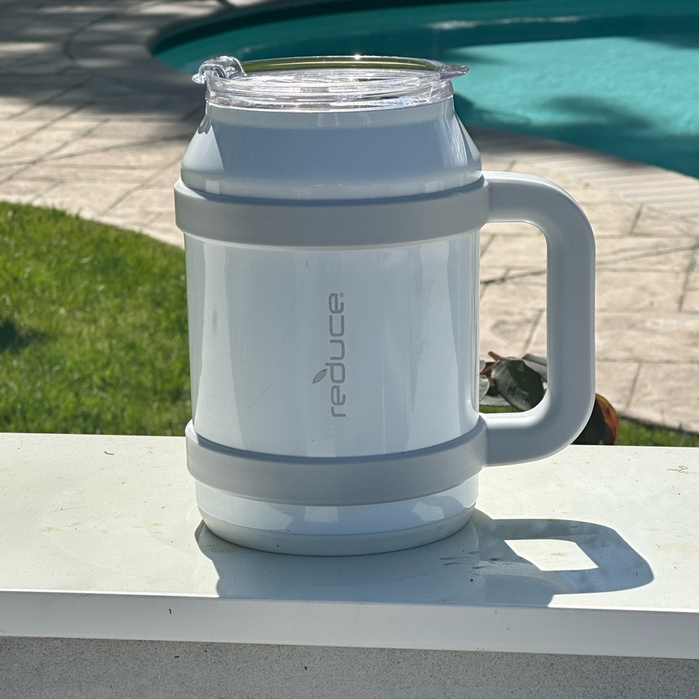 Reduce White Insulated Mug
